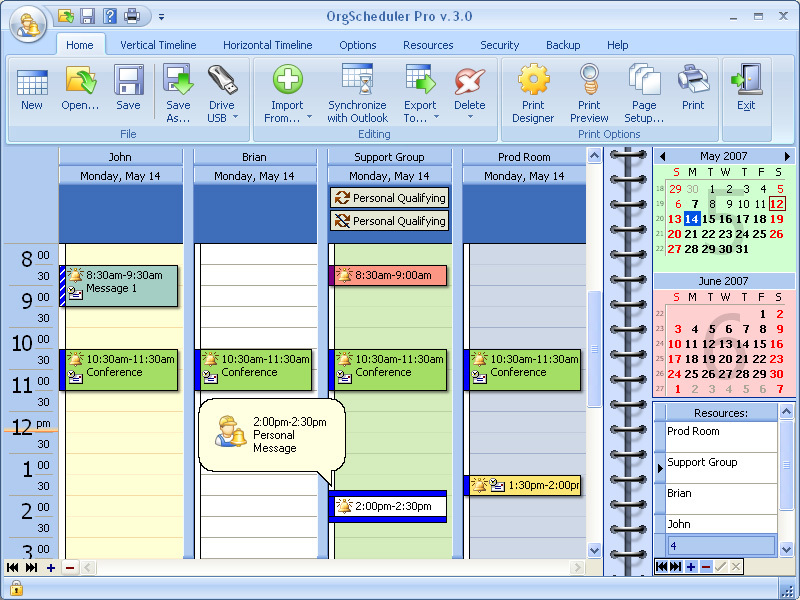 OrgScheduler Pro Screenshot